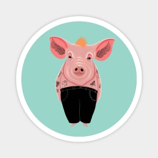 Cool Pig with Tattoos Magnet